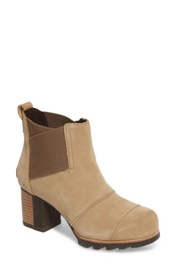 Women's Sorel Addington Water-resistant Chelsea Bootie .5 M - Beige