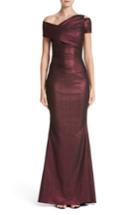 Women's Talbot Runhof Glitter Knit Asymmetrical Mermaid Gown - Pink