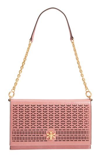 Tory Burch Kira Perforated Leather Clutch - Pink