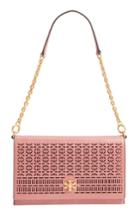 Tory Burch Kira Perforated Leather Clutch - Pink
