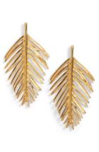 Women's Oscar De La Renta Leaf Drop Earrings