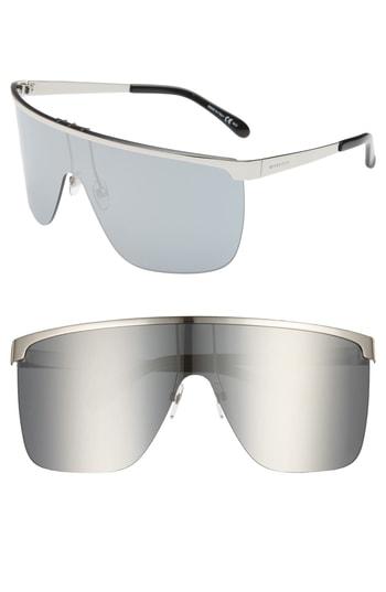 Women's Givenchy 70mm Rimless Shield Sunglasses - Palladium