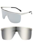 Women's Givenchy 70mm Rimless Shield Sunglasses - Palladium