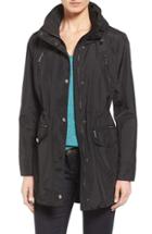 Petite Women's Michael Michael Kors Hooded Anorak P - Black