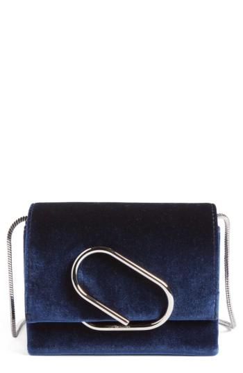 3.1 Phillip Lim Alix Velvet Clutch - Blue