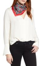 Women's Kate Spade New York Floral Park Silk Bandana, Size - Black