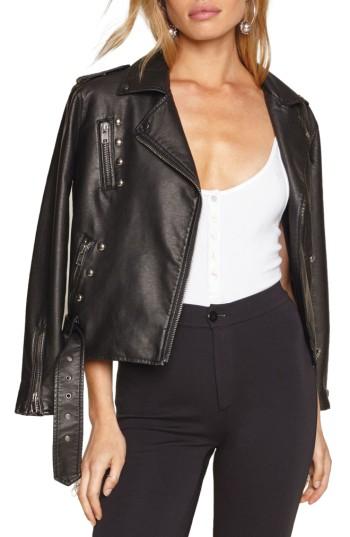 Women's Amuse Society Blackhawk Faux Leather Jacket - Black