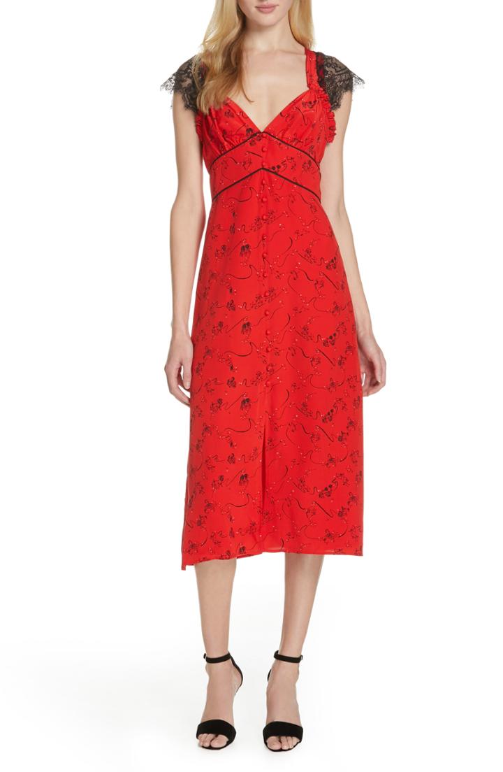 Women's Tanya Taylor Kara Zodiac Print Shirtdress