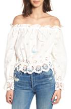 Women's Stella Mccartney Ruffle One-shoulder Blouse Us / 38 It - White