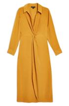 Women's Topshop Twist Front Midi Dress Us (fits Like 0-2) - Yellow
