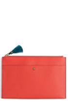 J. Crew Large Leather Zip Pouch -