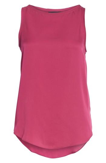 Women's Theory Modern Racerback Silk Tank - Pink