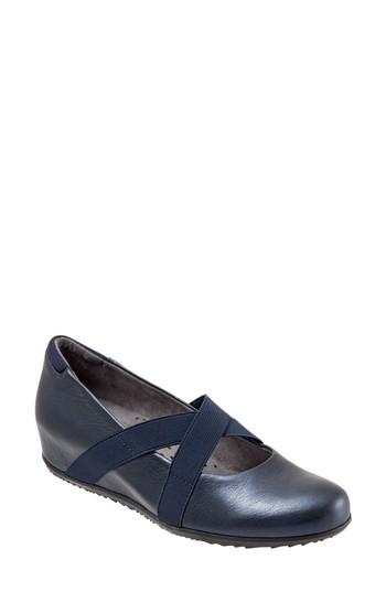 Women's Softwalk Waverly Mary Jane Wedge M - Blue