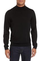 Men's Nordstrom Men's Shop Mock Neck Merino Wool Sweater - Black
