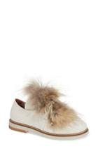 Women's Sheridan Mia Timothee Genuine Fox Fur Flat Eu - Beige