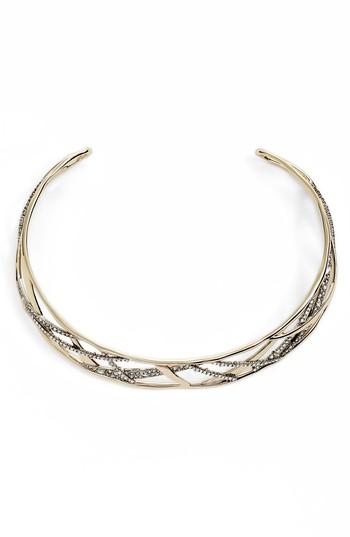 Women's Alexis Bittar Crystal Encrusted Plaid Collar Necklace