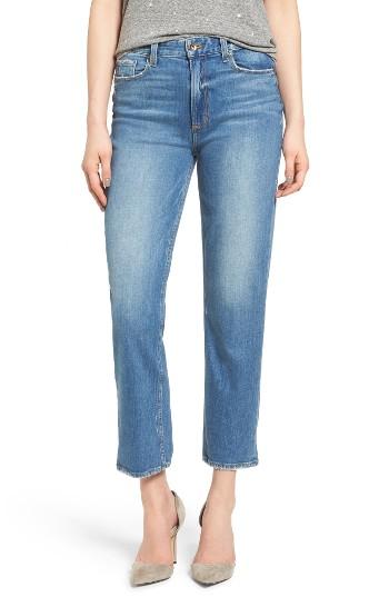 Women's Paige Sarah High Waist Crop Straight Leg Jeans - Blue
