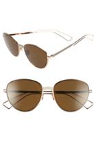 Women's Dior 'ultradior' 56mm Aviator Sunglasses - Matte Grey Gold