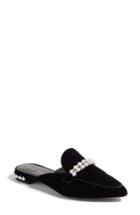 Women's Stuart Weitzman Guamule Imitation Pearl Embellished Mule .5 M - Black