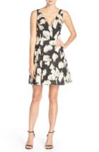 Women's Vera Wang Jacquard Fit & Flare Dress - Black