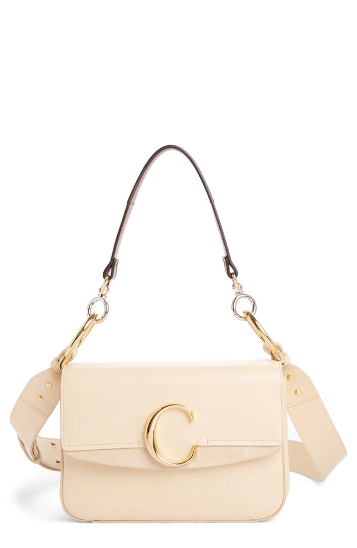 Chloe Leather Shoulder Bag - White