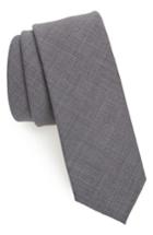 Men's The Tie Bar Solid Wool Skinny Tie, Size - Grey