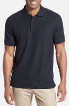 Men's Nordstrom Men's Shop 'classic' Fit Pique Polo, Size Small - Black