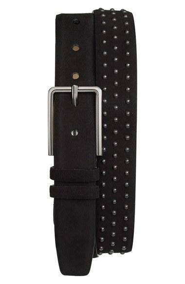 Men's Mezlan Studded Suede Belt