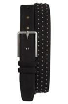 Men's Mezlan Studded Suede Belt