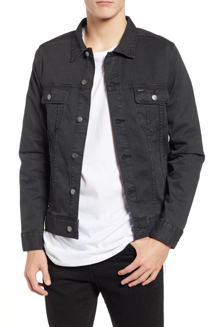 Men's Rvca Daggers Denim Jacket - Grey