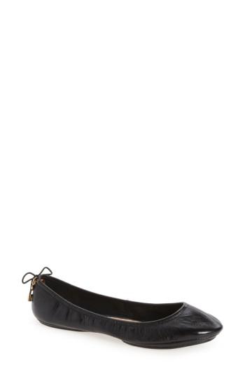 Women's Kate Spade New York Globe Foldable Ballet Flat M - Black