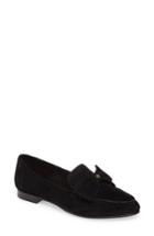 Women's Kate Spade New York Cathie Fringed Bow Loafer .5 M - Black