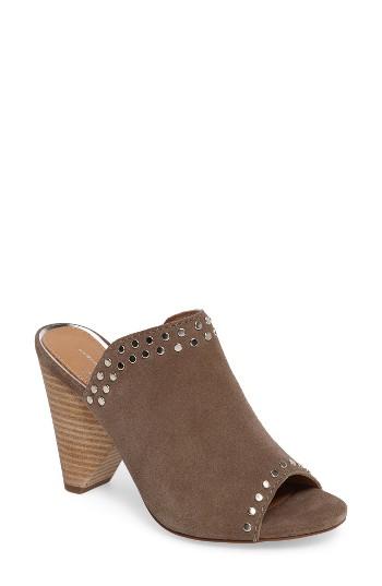 Women's Linea Paolo Penny Studded Cone Heel Sandal M - Beige