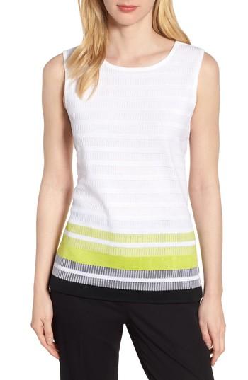 Women's Ming Wing Jacquard Knit Tank - White