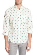 Men's Bonobos Slim Fit Print Sport Shirt, Size - White