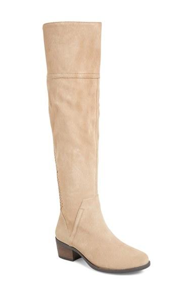 Women's Vince Camuto Bendra Over The Knee Split Shaft Boot Regular Calf M - Beige