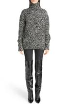 Women's Saint Laurent Melange Knit Wool Turtleneck Sweater