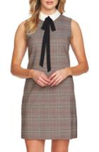 Women's Cece Glen Plaid Sleeveless Shift Dress - Brown