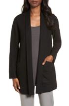 Petite Women's Eileen Fisher Boiled Wool Jacket P - Black