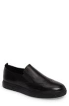 Men's Zanzara Bacher Wingtip Slip-on Sneaker .5 M - Black