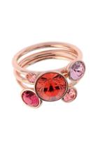 Women's Ted Baker London 'jackie' Crystal Stacking Rings (set Of 3)