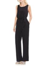 Women's Vince Camuto Poetic Dots Belted Jumpsuit - Black