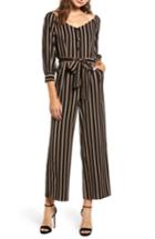 Women's Chriselle Lim Jane Stripe Portrait Jumpsuit - Black