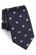 Men's Bonobos Butterfly Swarm Print Silk Tie, Size - Blue