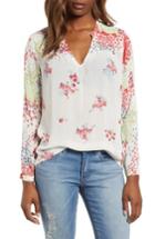 Women's Lucky Brand Eyelet Peasant Top - Pink