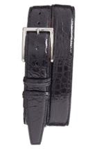 Men's Torino Belts Genuine American Alligator Leather Belt - Black