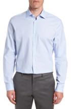 Men's John Varvatos Star Usa Regular Fit Stripe Dress Shirt .5r - Blue