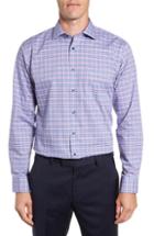 Men's Nordstrom Men's Shop Trim Fit Non-iron Plaid Dress Shirt .5 - 32/33 - Red