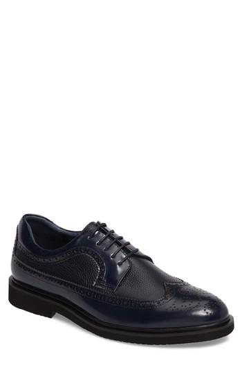 Men's Zanzara Cesar Wingtip Derby .5 M - Blue