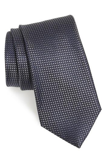 Men's Nordstrom Men's Shop Lairson Micro Silk Tie, Size - Grey